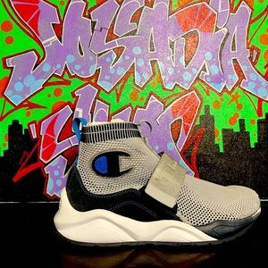 Champion Rally Lockdown Boys Big Kids Sneakers Silverstone/Navy CP100244Y Sz 7